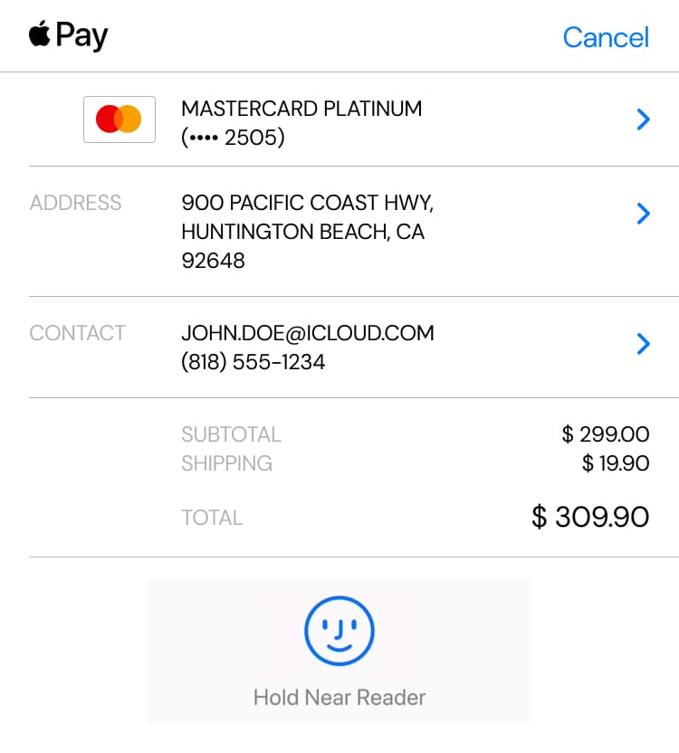 apple pay screen